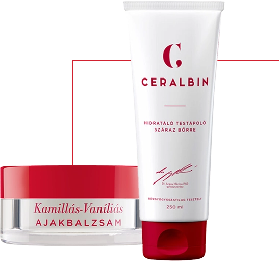 Ceralbin hidratáló testápoló extra száraz bőrre, ajakbalzsam
